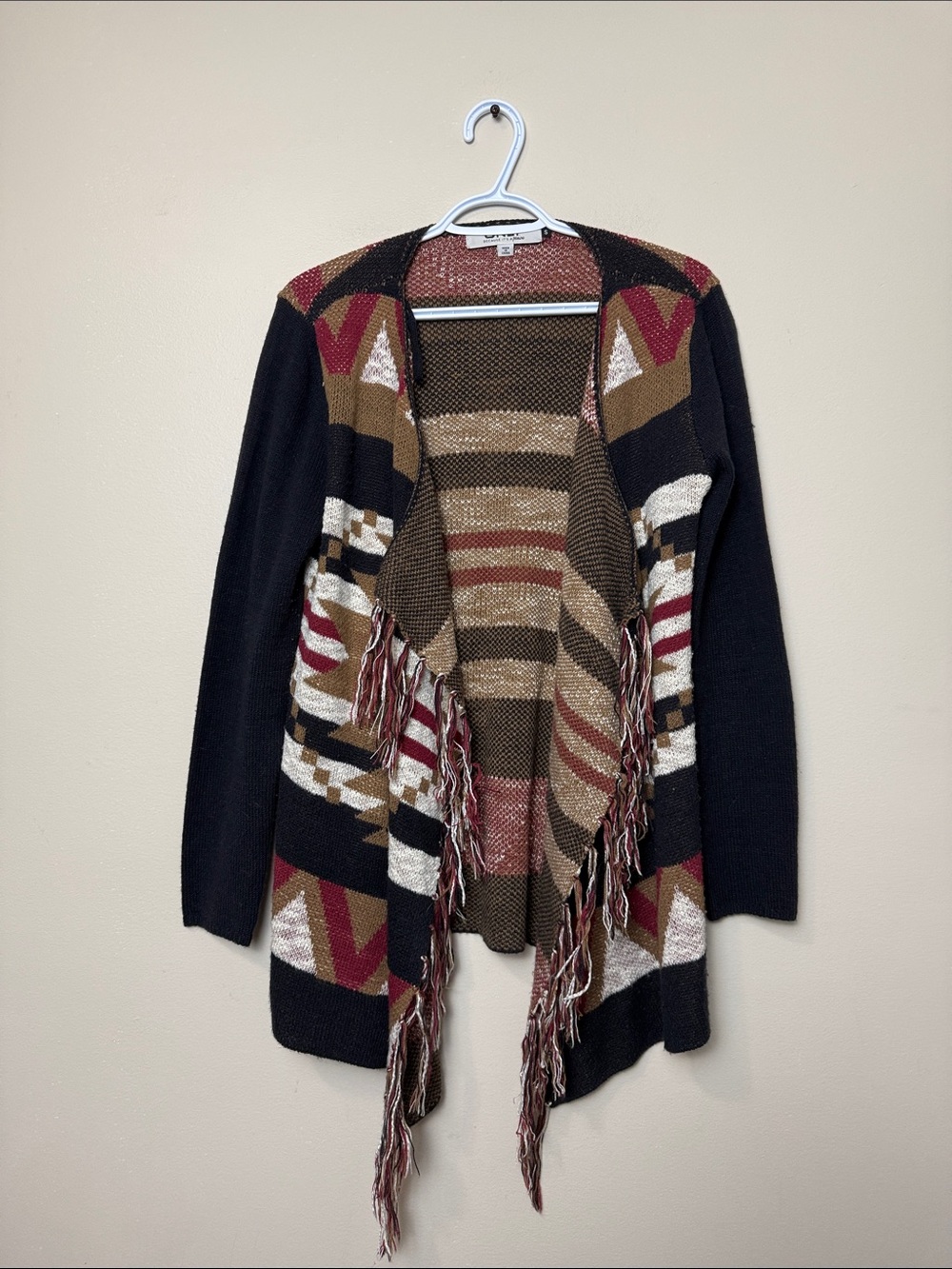Only Open-Front Aztec Fringe Cardigan size S